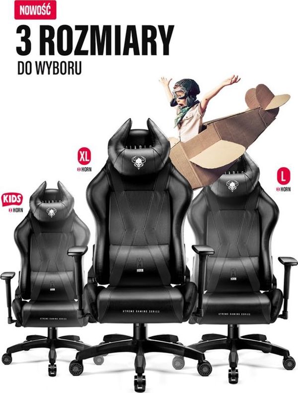 Πολυθρόνα Diablo Chairs X-Horn 2.0 King Size Μαύρο