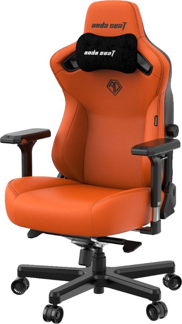 Περιστρεφόμενη δερμάτινη καρέκλα gaming Anda Seat Kaiser 3 XL πορτοκαλί