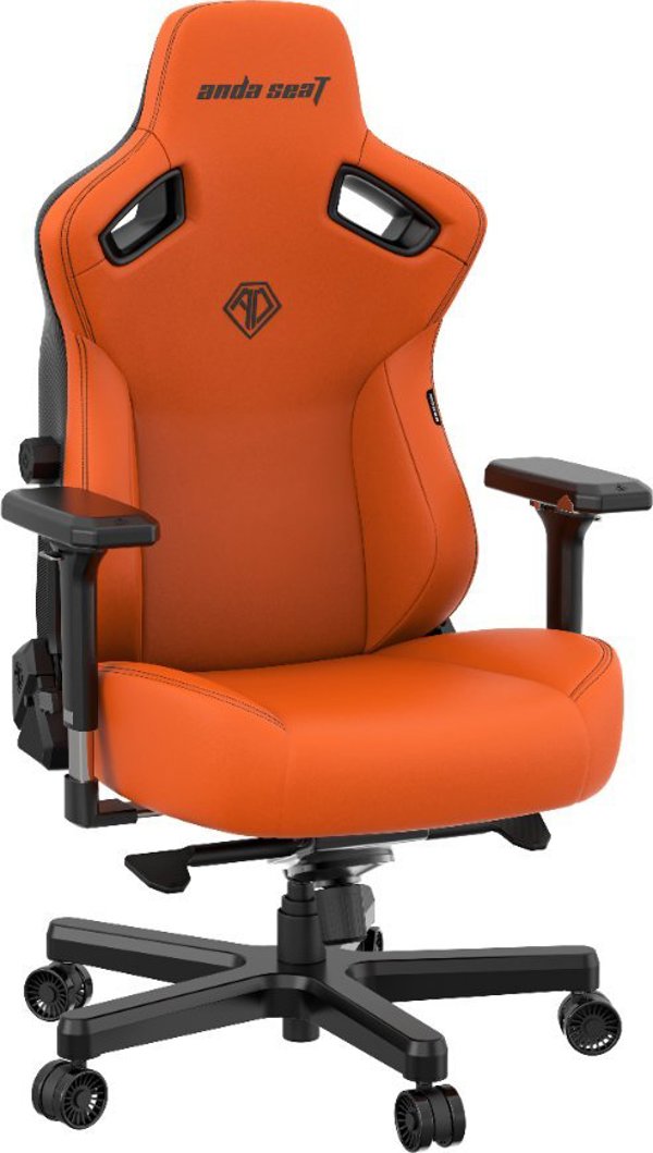 Περιστρεφόμενη δερμάτινη καρέκλα gaming Anda Seat Kaiser 3 XL πορτοκαλί