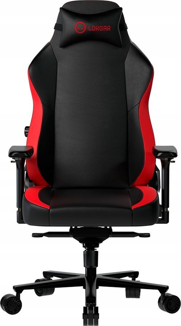 Καρέκλα Lorgar LORGAR Embrace 533, Καρέκλα gaming, Οικολογικό δέρμα PU, Μεταλλικός σκελετός 1.8 mm, Μηχανισμός multiblock, 4D υποβραχιόνια, Βάση αλουμινίου 5 αστέρων, Ανελκυστήρας αερίου Κατηγορίας-4, Ρόδες PU 75mm, Μαύρο + κόκκινο