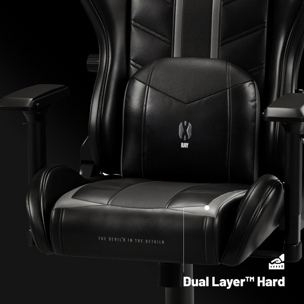 Fotel Diablo Chairs X-Ray 2.0 King Size, Czarno-szary, XL