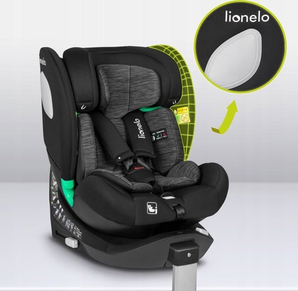 Κάθισμα αυτοκινήτου Lionelo Braam i-Size, 0-36 kg, Carbon Black