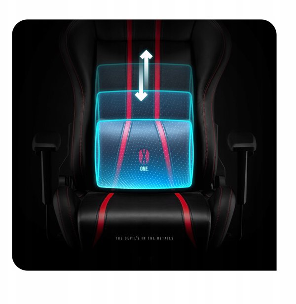 Fotel Gamingowy Diablo X-One 2.0 Small: Czarno-czerwony