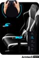 Καρέκλα Diablo Chairs X-Horn King Size Μαύρο-Λευκό