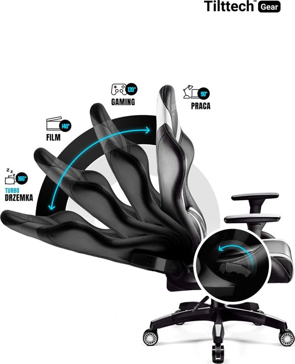 Καρέκλα Diablo Chairs X-Horn King Size Μαύρο-Λευκό