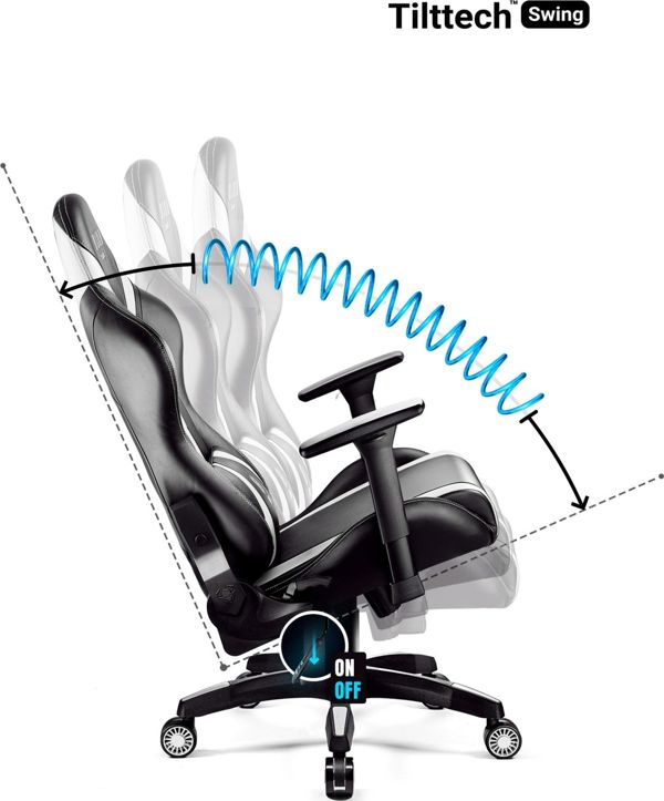 Καρέκλα Diablo Chairs X-Horn King Size Μαύρο-Λευκό