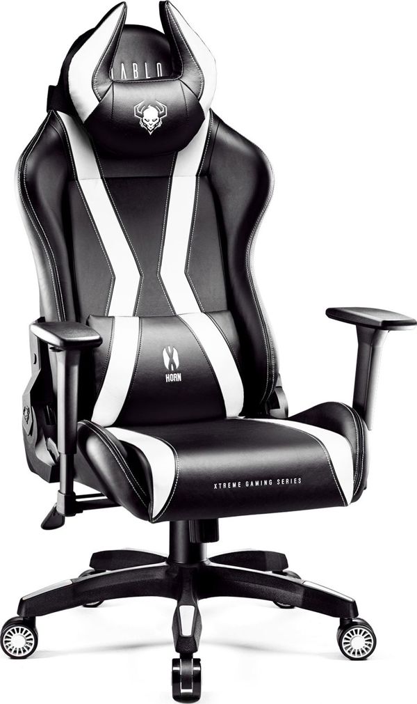 Καρέκλα Diablo Chairs X-Horn King Size Μαύρο-Λευκό