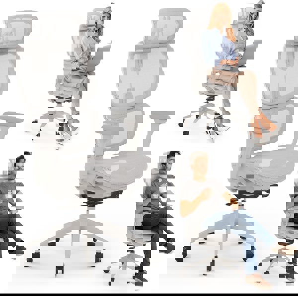 Πολυθρόνα γραφείου SENSE7 NOBU ανοιχτό γκρι