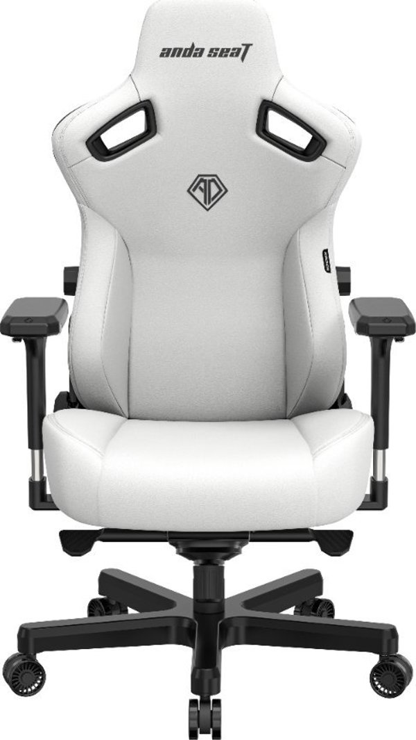Περιστρεφόμενη δερμάτινη καρέκλα gaming Anda Seat Kaiser 3 XL λευκή