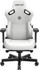 Περιστρεφόμενη δερμάτινη καρέκλα gaming Anda Seat Kaiser 3 XL λευκή