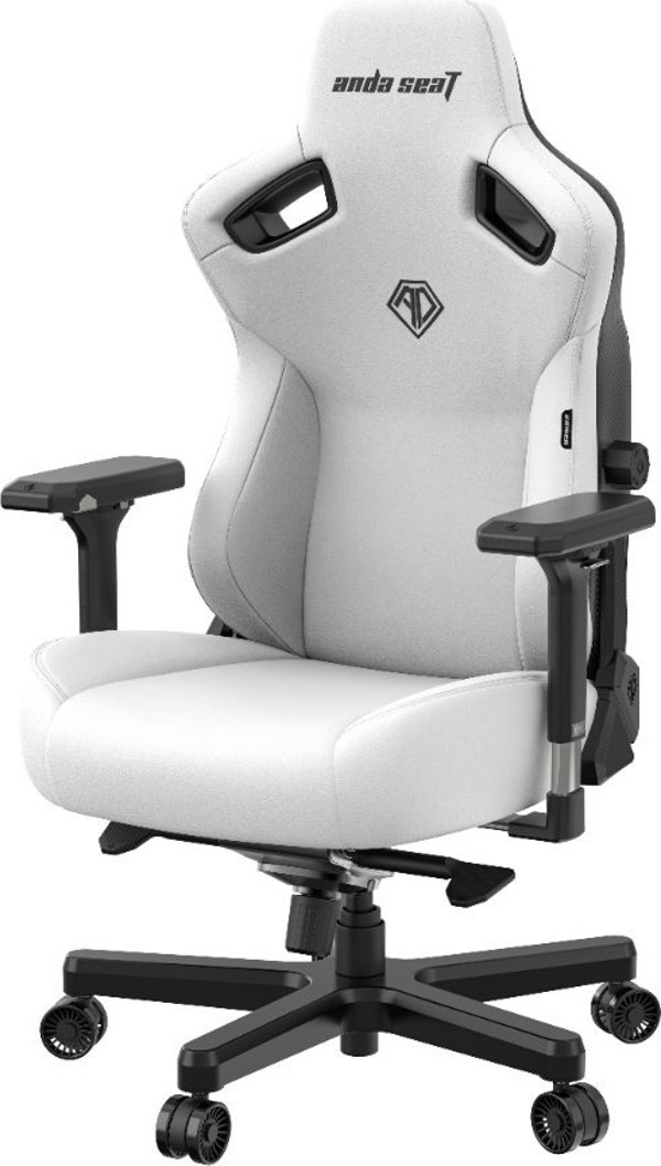 Περιστρεφόμενη δερμάτινη καρέκλα gaming Anda Seat Kaiser 3 XL λευκή