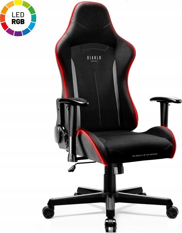 Πολυθρόνα gaming LED Diablo Chairs Diablo X-Starter: μαύρο