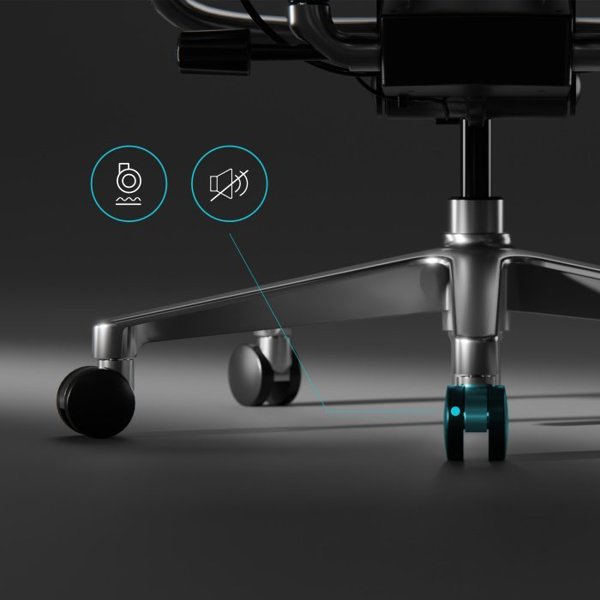 Fotel Diablo Chairs BRAVE Fotel biurowy ergonomiczny V-KINETIC czarny