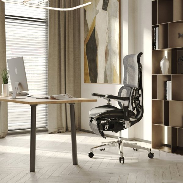 Fotel Diablo Chairs BRAVE Fotel biurowy ergonomiczny V-KINETIC czarny