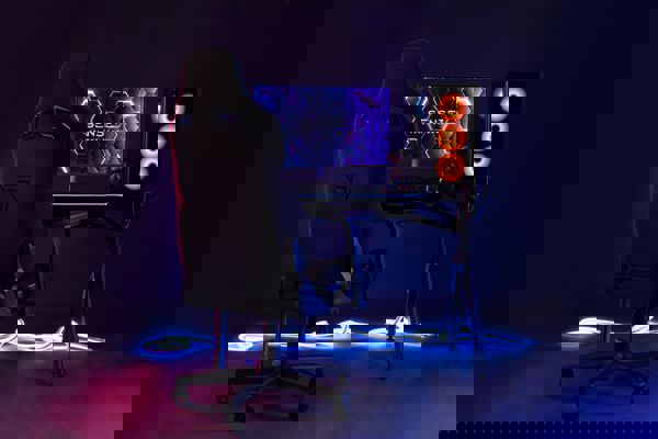 Καρέκλα SENSE7 υφασμάτινη Sentinel μαύρο-κόκκινο