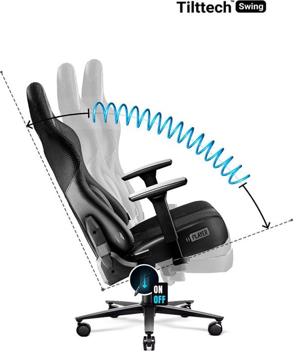 Πολυθρόνα Diablo Chairs X-PLAYER 2.0 King Size Μαύρο