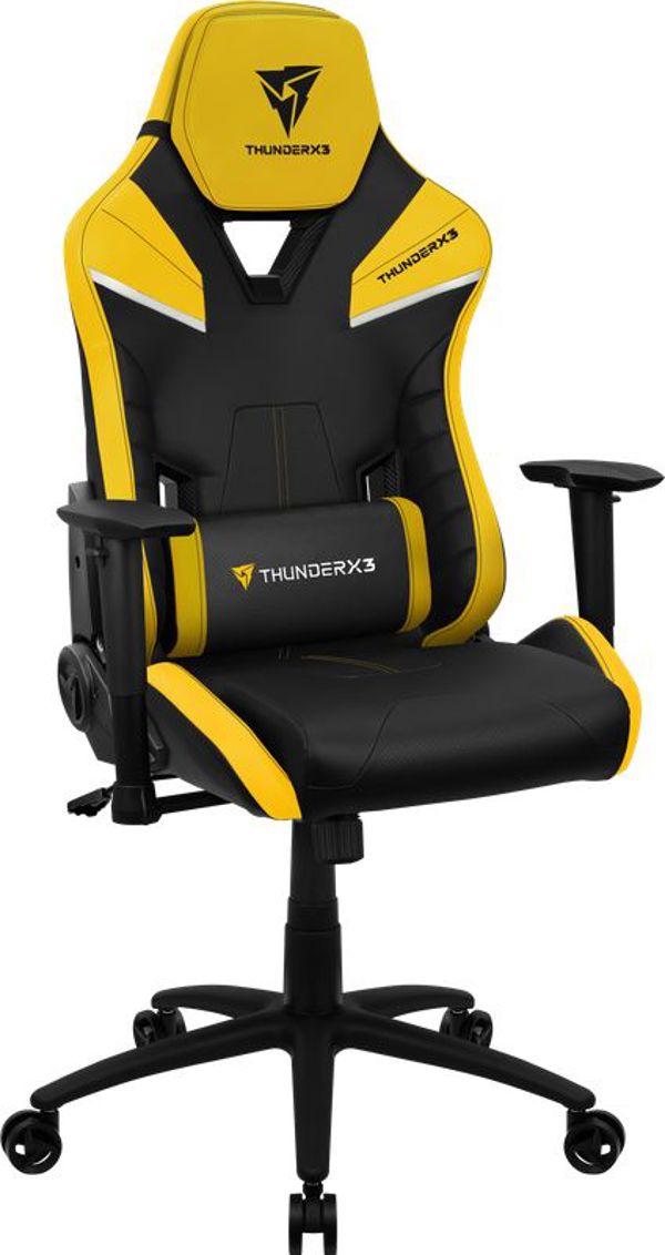 ThunderX3 TC5 Gaming Καρέκλα, Εργονομική με Ρυθμιζόμενα Μαξιλάρια, Κίτρινο Χρώμα