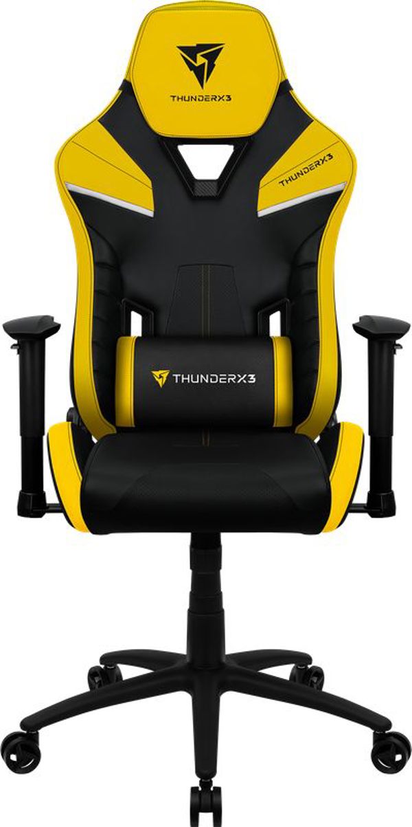 ThunderX3 TC5 Gaming Καρέκλα, Εργονομική με Ρυθμιζόμενα Μαξιλάρια, Κίτρινο Χρώμα