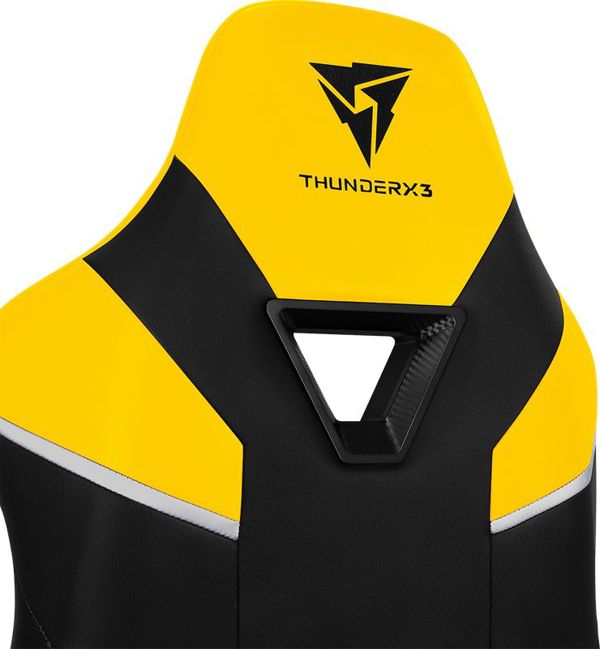 ThunderX3 TC5 Gaming Καρέκλα, Εργονομική με Ρυθμιζόμενα Μαξιλάρια, Κίτρινο Χρώμα
