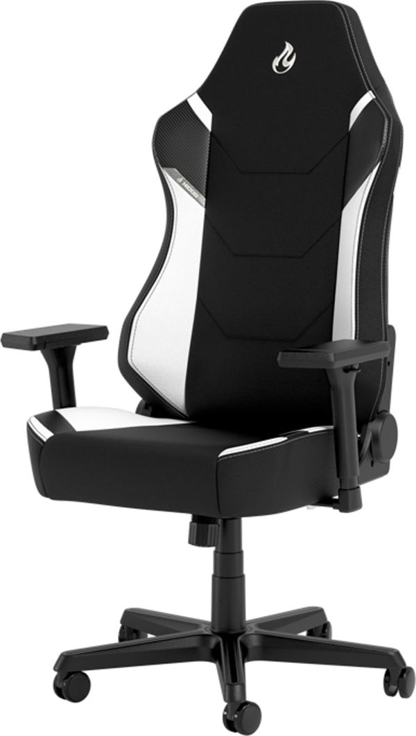 Nitro Concepts X1000 Gaming Καρέκλα Γραφείου, Υφασμάτινη, Ρυθμιζόμενα Υποβραχιόνια, Μαύρο-Λευκό, 135kg