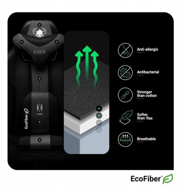 Fotel Obrotowy Diablo X-Player 2.0 Small, Czarny