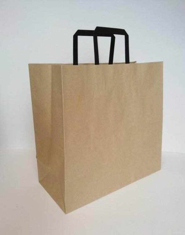 Χάρτινη Τσάντα Fresh Kraft, Οικολογική Σακούλα από Ανακυκλωμένο Χαρτί, 320x300x150 mm
