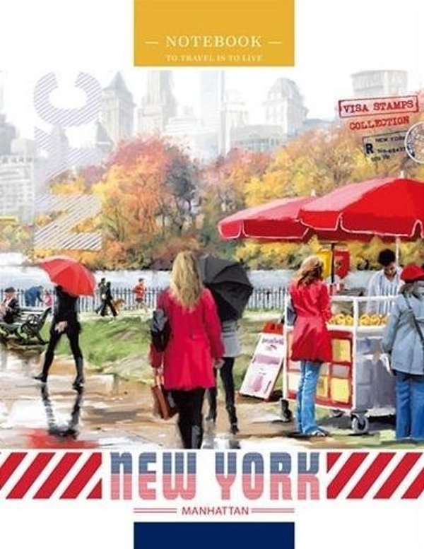Σημειωματάριο Fresh New York Park, 128x165mm, 64 Σελίδες, Καρέ, Διακοσμητικό