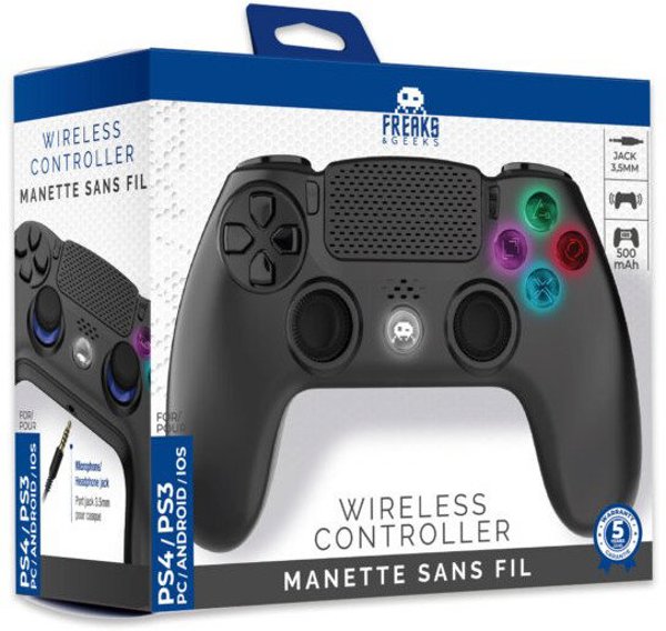 Ασύρματο χειριστήριο παιχνιδιών Freeks and Geeks, PS4, μαύρο