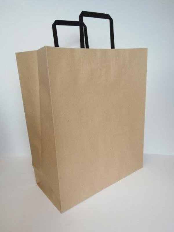 Χάρτινη Τσάντα Kraft Fresh 320x380x150mm, Οικολογική Σακούλα από Ανακυκλωμένο Χαρτί