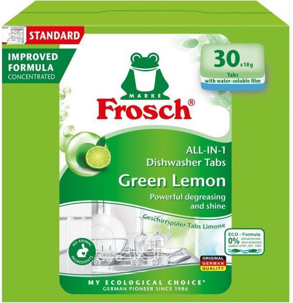 Frosch Ταμπλέτες Πλυντηρίου Πιάτων, All in 1, 30 Τεμάχια