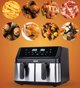 ΦΡΙΤΕΖΑ ΑΕΡΟΣ ΧΩΡΙΣ ΛΑΔΙ AIR FRYER Eldom ΔΙΠΛΗ 9L ΔΙΠΛΟΥ ΘΑΛΑΜΟΥ+ΣΤΕΓΝΩΤΗΡΑΣ