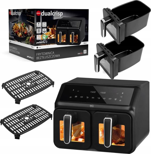 ΔΙΠΛΟΣ ΑΕΡΟΦΡΙΤΕΖΑ ΧΩΡΙΣ ΛΙΠΟΣ AIRFRYER Eldom FR210 ΜΕΓΑΛΟ ΔΙΠΛΟ 9L