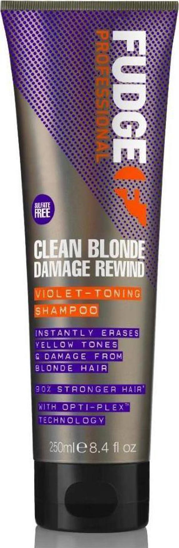 Fudge FUDGE_Clean Blonde Damage Rewind Violet-Toning Shampoo αναζωογονητικό και τονωτικό σαμπουάν για ξανθά μαλλιά 250ml