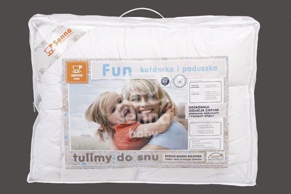 SennaBaby Παιδικό Σετ Παπλώματος 90x120cm & Μαξιλάρι 40x60cm, Microfiber, Λευκό, All-Season