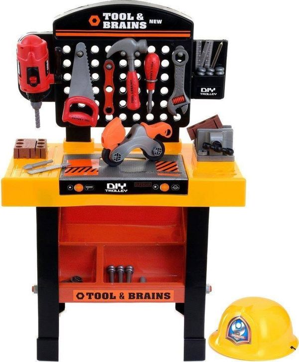 Funfit Εργαστήριο Χειροτεχνίας DIY για Παιδιά με Εργαλεία και Τρυπάνι, Πολύχρωμο
