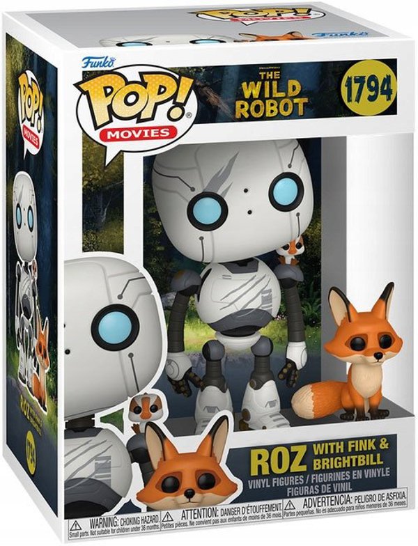 FUNKO POP! Vinyl Figure: Wild Robot - Roz w/ Brightbill & Fink