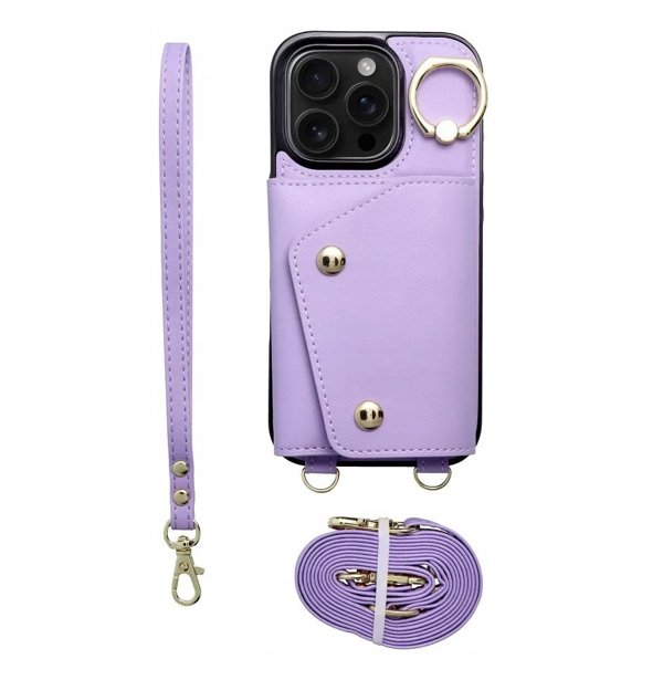 Θήκη πορτοφόλι WONDER για IPHONE 16 PRO λιλά