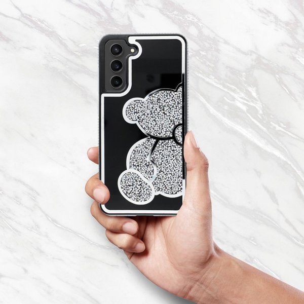 Θήκη TEDDY BEAR για SAMSUNG S25 ασημί
