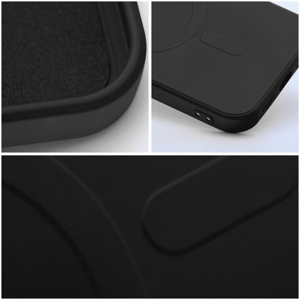 Θήκη SILICONE MAG COVER (μεγάλη τρύπα) συμβατή με MagSafe για IPHONE 17 Air μαύρο