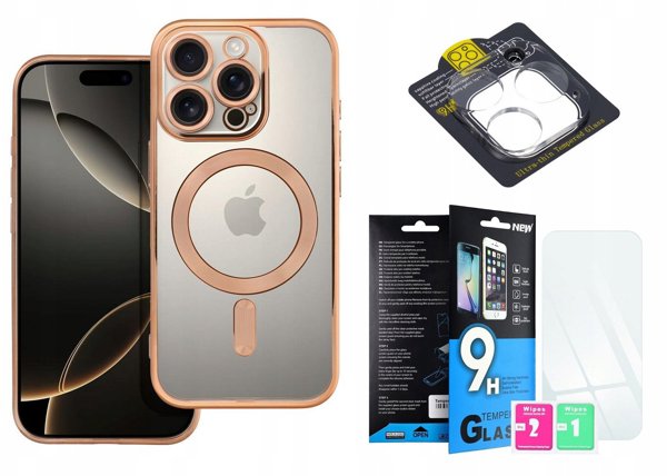Θήκη ELECTRO MAG COVER συμβατή με MagSafe για IPHONE 16 Pro χρυσό