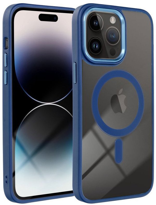 Θήκη COLOR EDGE MAG COVER συμβατή με MagSafe για IPHONE 14 μπλε