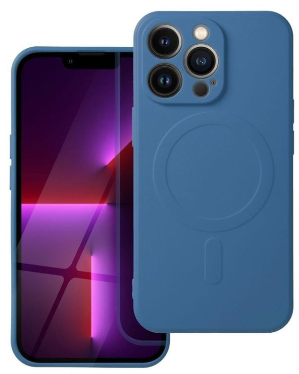 Θήκη SILICONE MAG COVER συμβατή με MagSafe για IPHONE 17 Pro μπλε