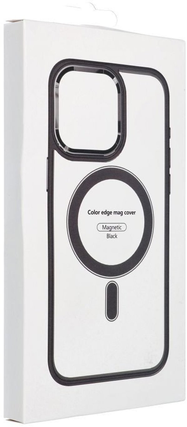 Θήκη COLOR EDGE MAG COVER συμβατή με MagSafe για IPHONE 12 / 12 Pro μαύρο