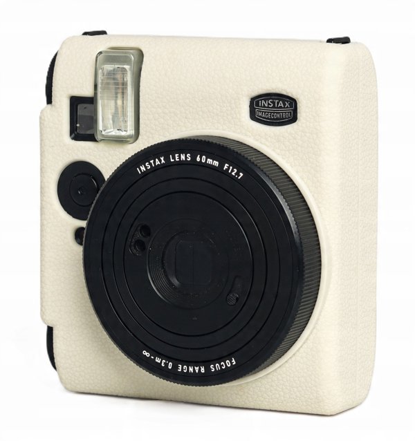 LoveInstant Θήκη Σιλικόνης για Fujifilm Instax Mini 99, Προστατευτικό Κάλυμμα, Λευκό