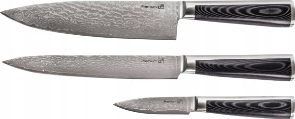 Σετ μαχαιριών G21 Damascus Premium 6002298 3 τεμ. + ακονιστήρι