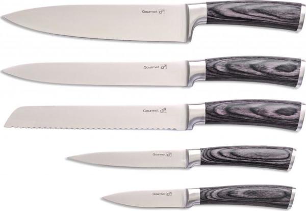 Σετ μαχαιριών G21 Gourmet Rustic, 5 τεμ + μπλοκ από μπαμπού