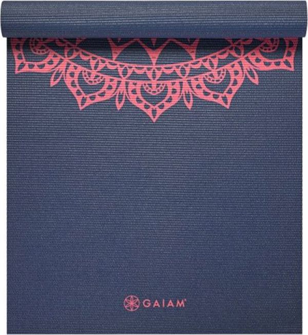 Gaiam Στρώμα Γιόγκα Marrakesh 4mm, Αντιολισθητικό Χαλάκι Γυμναστικής, Μπλε/Ναυτικό