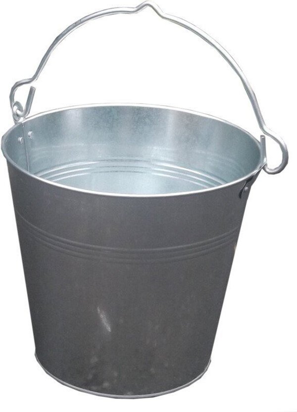 InLine Γαλβανισμένος Κουβάς 12 L, Μεταλλικός Κάδος Για Γενική Χρήση
