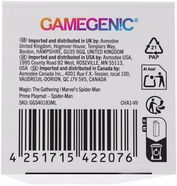 Gamegenic: Magic the Gathering - Marvel's Spider-Man - Prime Playmat - Spider Man