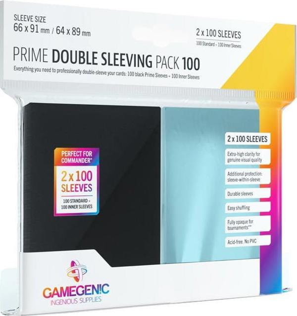 Gamegenic Prime Double Sleeving Pack - Θήκες Προστασίας Καρτών 66x91mm & 64x89mm - 2x100 Τεμάχια